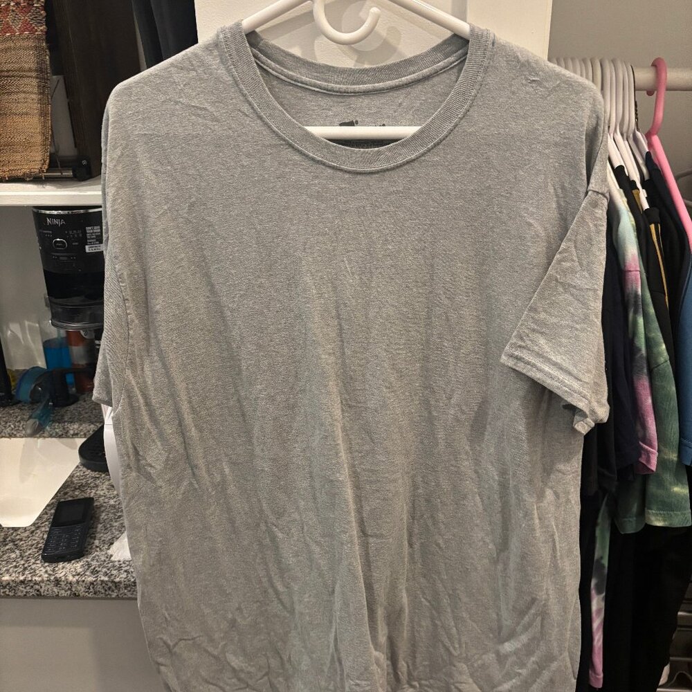 Hanes Gray Plain T-Shirt XL